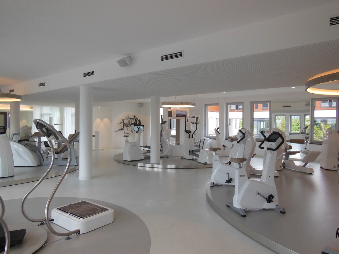 A bright and modern gym