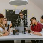 Group of People Brainstorming at a Table