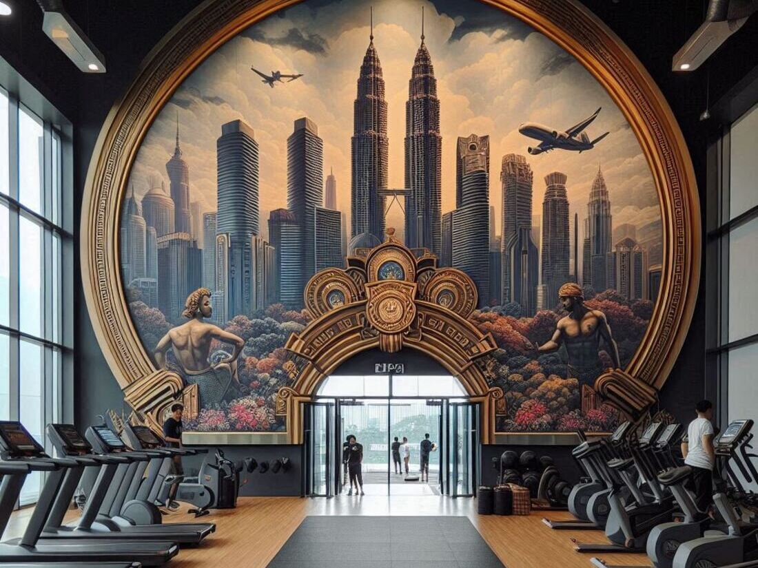 Gym Entrance in Malaysia giving a variety of options for modern gyms with a welcoming atmosphere